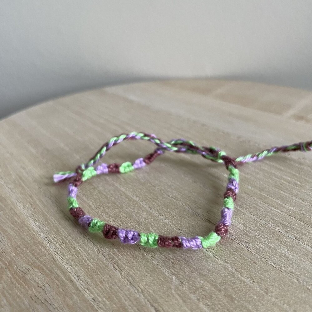 Cassidy Bracelet, anklet, trendy, comfortable, tie, embroidery thread, woven, gi
